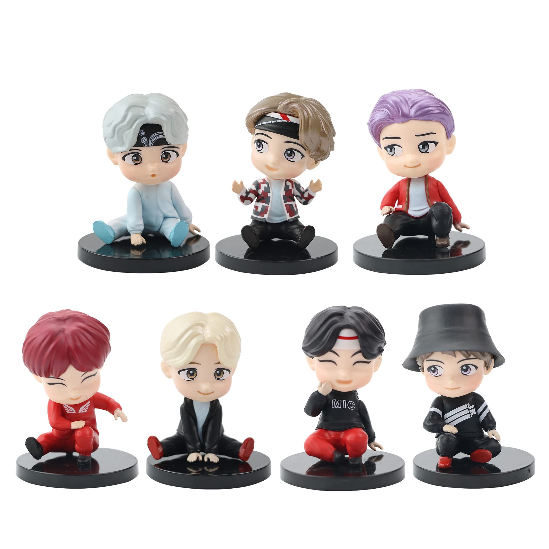 Amazon.co.jp: 7PCSBTSフィギュアBTSミニドールドールデラックス